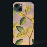 iPhone 13 Coque Feuilles verts et jaunes sur Arrière - plan couche<br><div class="desc">Le violet et l'or d'un arrière - plan couché de soleil est le parfait contraste avec les feuilles jaunes et verts qui sont le point fort de cette pièce de Megan Meagher. On entend presque le vent chanter en caresse les feuilles.</div>