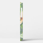 Coques Case-Mate iPhone Feuilles verts, Fleurs roses : Aquarelle. (Verso / Gauche)