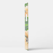 Coques Case-Mate iPhone Feuilles verts, Fleurs roses : Aquarelle. (Verso / Droite)