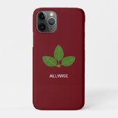 Coques Case-Mate iPhone Feuilles verts modernes de Laurel sur Crimson (Dos)