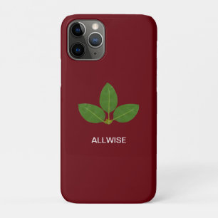 Case-Mate iPhone Case Feuilles verts modernes de Laurel sur Crimson
