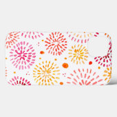Coques Case-Mate iPhone Feux d'aquarelle mignonne en jaune et orange (Verso (horizontal))