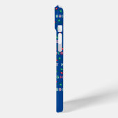 Coques Case-Mate iPhone Feux de Noël bleu (Verso / Gauche)
