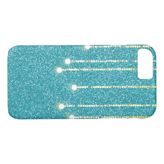 Coques Case-Mate iPhone feux suspendus sur parties scintillant turquoise (Dos (Horizontal))