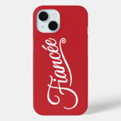 Coques Case-Mate iPhone Fiancée blanche sur rouge (Verso)