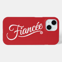 Fiancée blanche sur rouge