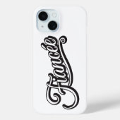 Coques Case-Mate iPhone Fiancée noir/blanc sur blanc (Verso)