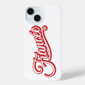 Coques Case-Mate iPhone Fiancée rouge/blanc sur blanc (Verso)