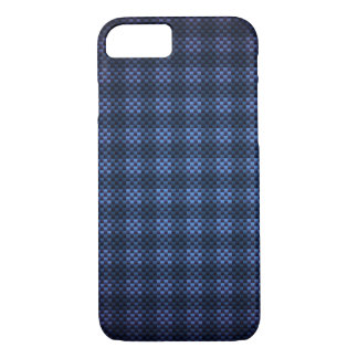 Case-Mate iPhone Case Fibre de carbone à damiers bleu