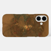 Coques Case-Mate iPhone fibres d'or art abstrait (Verso (horizontal))