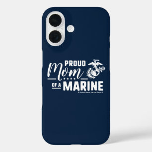 Coques iPhone 16 Fier maman d'une Marine - Blanc