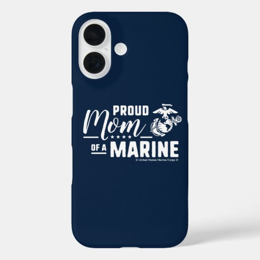 Coques Case-Mate iPhone Fier maman d'une Marine - Blanc (Verso)