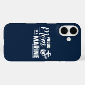 Coques Case-Mate iPhone Fier maman d'une Marine - Blanc (Verso (horizontal))