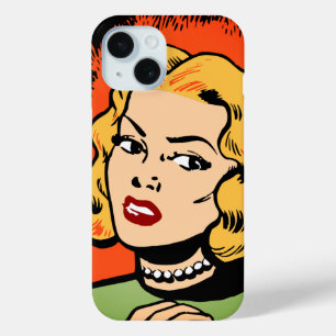 Coque Pour iPhone 15 Fierce & Fearless : Retro Comic Book - Angry Woman