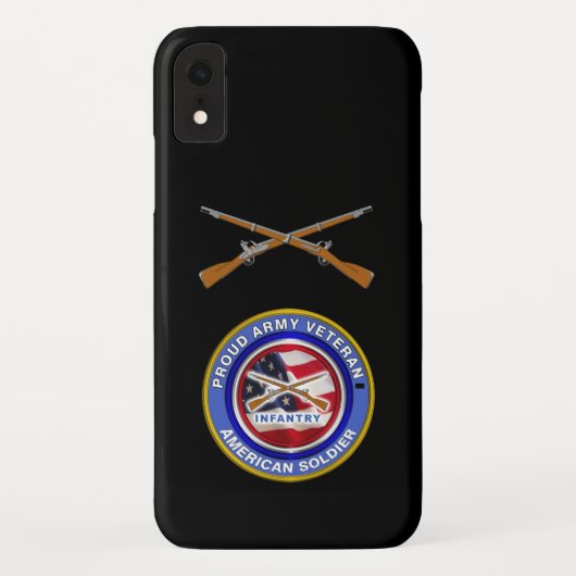 Coques Case-Mate iPhone Fière armée vétéran soldat d'infanterie (Dos)