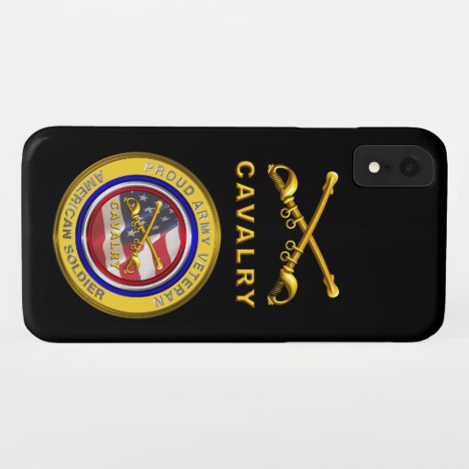 Coques Case-Mate iPhone Fière cavalier de l'Armée (Dos (Horizontal))