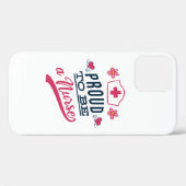 Coques Case-Mate iPhone Fière d'être infirmière (Verso (horizontal))