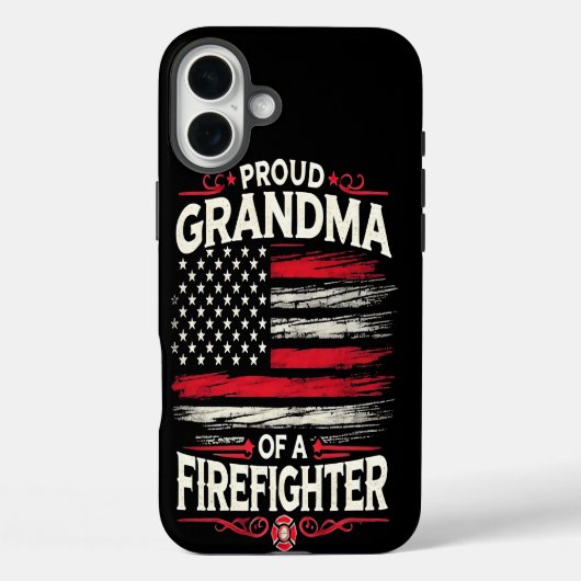 Coques Case-Mate iPhone Fière grand-mère d'un pompier (Verso)