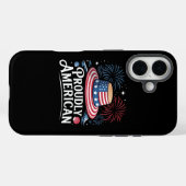 Coques Case-Mate iPhone Fièrement Américain - Patriotic Beach Sunhat (Verso (horizontal))
