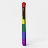 Coques Case-Mate iPhone Fierté arc-en-ciel avec coeur et nom personnalisé (Dos/Gauche)
