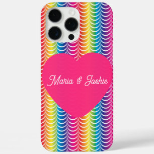 Coques iPhone 16 Pro Max Fierté de sirène arc-en-ciel cœur