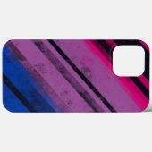 Coques Case-Mate iPhone Fierté Égalité Bi Drapeau Grunge Stripes LGBTQIA (Verso (horizontal))