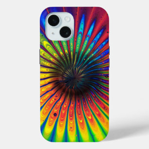 Coque Pour iPhone 15 Fierté Gay LGBT Fleur d'Art Liquide Floral Cool