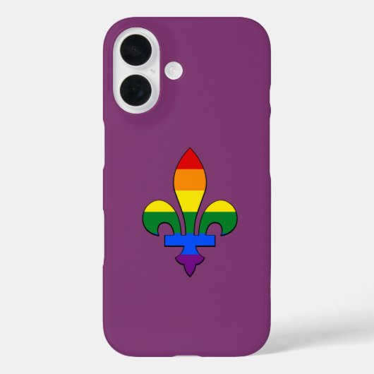 Coques Case-Mate iPhone Fierté LGBT fleur de lis (Verso)