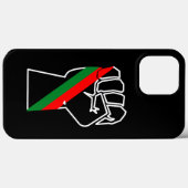 Coques Case-Mate iPhone fierté noire drapeau rouge vert poing panafricain (Verso (horizontal))