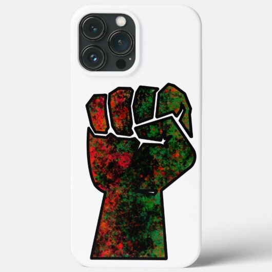 Coques Case-Mate iPhone fierté noire drapeau rouge vert poing panafricain (Verso)