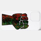 Coques Case-Mate iPhone fierté noire drapeau rouge vert poing panafricain (Verso (horizontal))