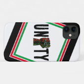Coques Case-Mate iPhone fierté noire drapeau rouge vert poing panafricain (Dos (Horizontal))