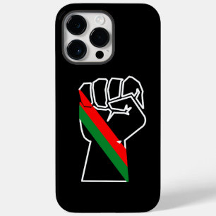 Coque Pour Pour iPhone 14 Pro Max fierté noire drapeau rouge vert poing panafricain