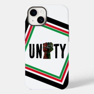Coque Pour iPhone 14 fierté noire drapeau rouge vert poing panafricain