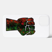 Coques Case-Mate iPhone fierté noire drapeau rouge vert poing panafricain (Verso (horizontal))