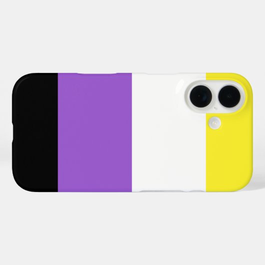 Coques Case-Mate iPhone Fierté non binaire (Verso (horizontal))