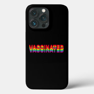 Case-Mate iPhone Case Fierté vaccinée lgbt gay arc-en-ciel rétro noir