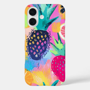 Coques iPhone 16 Fiesta Abstraite de fruits tropicaux Paradise