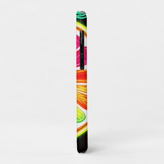 Coques Case-Mate iPhone Fiesta de fruits d'agrumes de néon (Dos/Gauche)