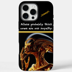 Coques iPhone 16 Pro Max Figure Alien Contemplant Sous La Zone 51 Ciels