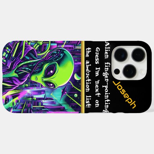 Coques Case-Mate iPhone Figure extraterrestre illuminée (Verso (horizontal))