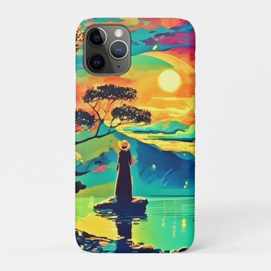 Coques Case-Mate iPhone Figure militaire au coucher du soleil (Dos)