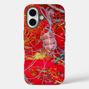Coques iPhone 16 Filets de pêche colorés