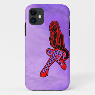 Coque Case-Mate Pour iPhone Filets et Pin- de fleur (brume pourpre)