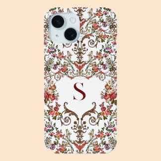 Coque Pour iPhone 15 Filige floral antique