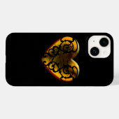 Coques Case-Mate iPhone Filigree Goth Gold Heart (Verso (horizontal))