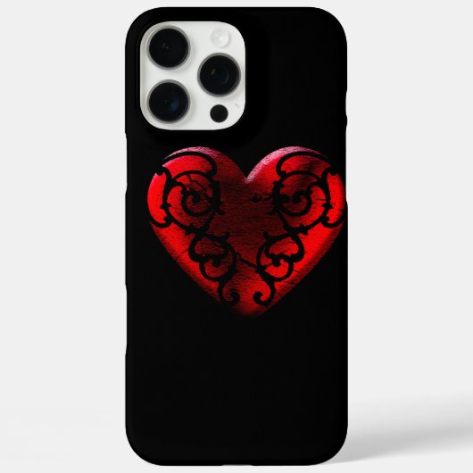 Coques Case-Mate iPhone Filigree Goth Red Heart (Verso)