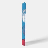 Coques Case-Mate iPhone fille anime bleu et rouge illustration fumée (Verso / Droite)