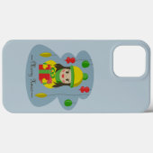 Coques Case-Mate iPhone Fille avec boîte cadeau de Noël (Verso (horizontal))