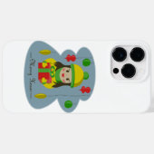 Coques Case-Mate iPhone Fille avec boîte cadeau de Noël (Verso (horizontal))